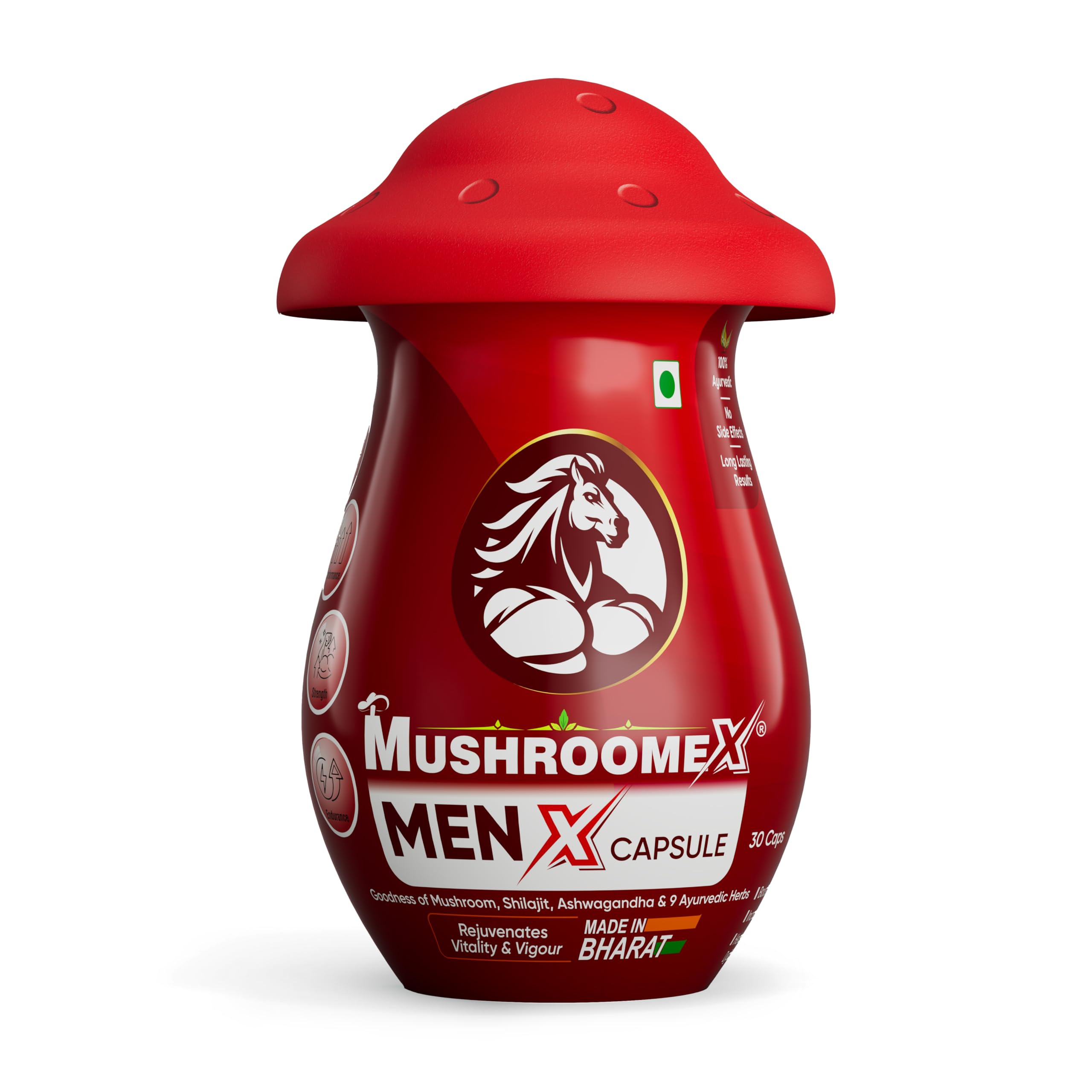 Mushroomex Menx Capsules Ayurvedic Supplement for Men to Boost Stamina, Power, Endurance, and Testosterone with Ashwagandha, Shilajit, and 9 Ayurvedic Herbs for a Long Time (30 Capsules, Pack of 1) (B0D7MLZPJV) Amazon Price History, Amazon Price Tracker
