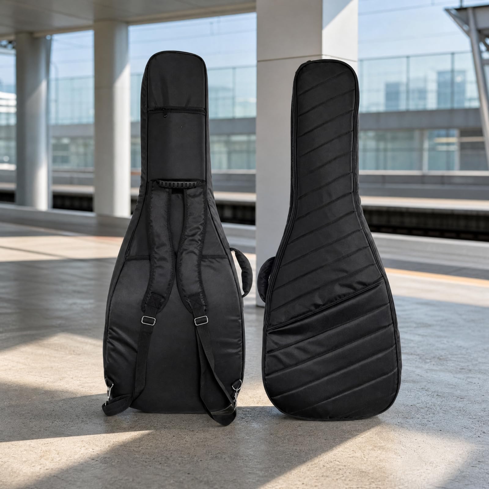 Gralara Funda Guitarra con Bolsillo Exrior Impermeable Acolchada para Actuaciones