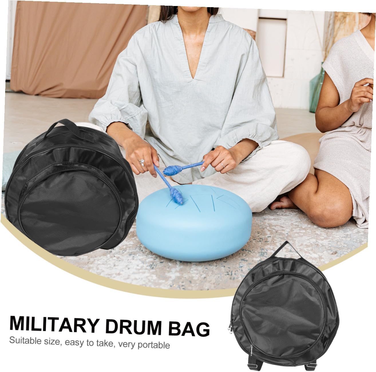 FAVOMOTO Snare Drum Bag Storage Pocket for Drumsticks Carrying Case Scratch-resistant Design for and Suitable for Drums