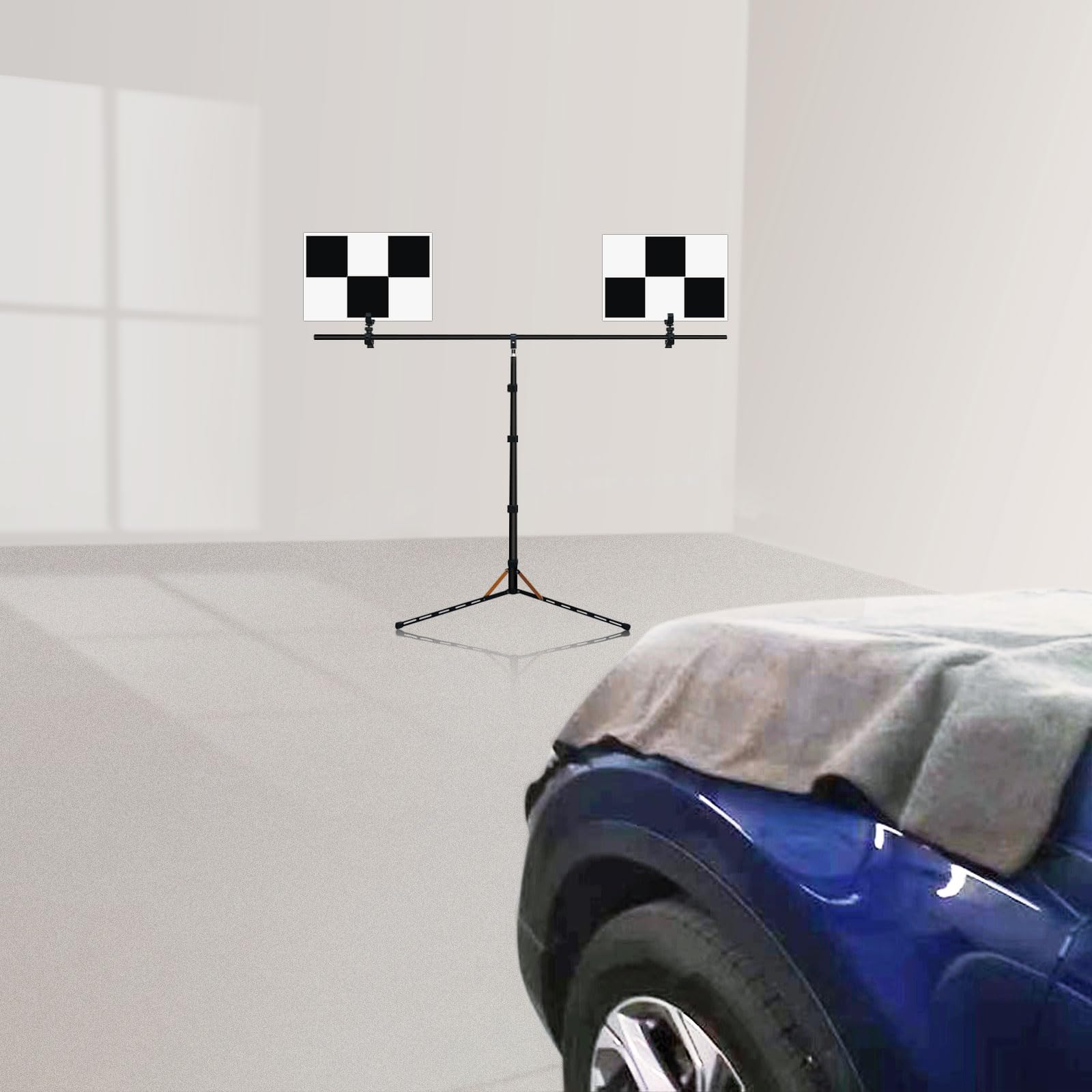 ANGSO-AUTO Compatible with Honda ADAS Calibration Tool LDW Front Camera Aiming Targets ADAS Calibration Pattern Boards with Aluminum Stand