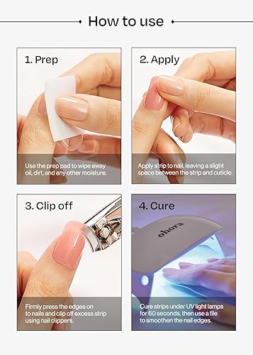 Miniatura 7 de ohora Tiras de uñas de gel semicuradas (N Addict)  Funciona con cualquier lámpara, calidad de salón, larga duración, fácil de aplicar y quitar,