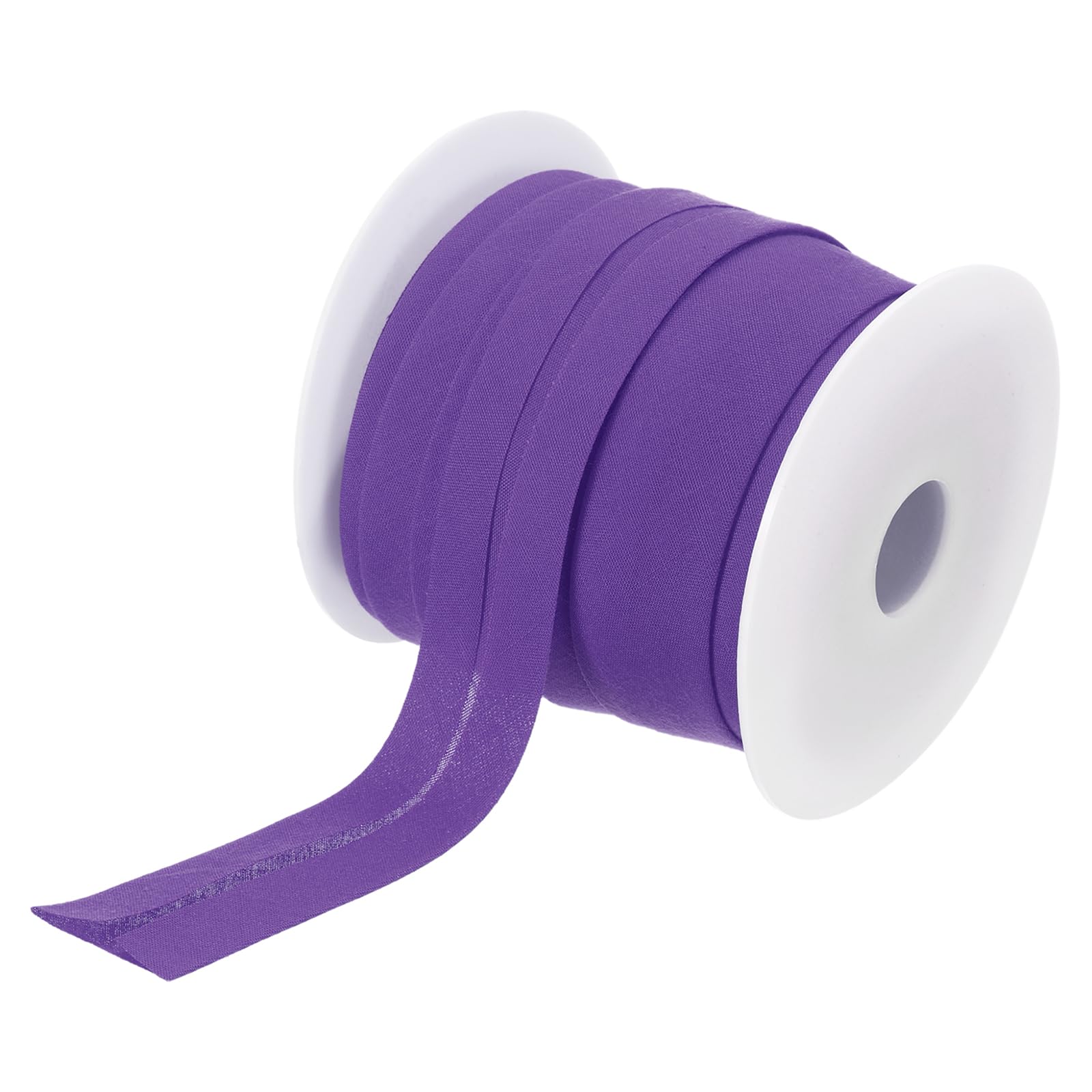 sourcing map 1 Inch Single Fold Bias Tape Polyester Continuous Bulk Bias Tape for Sewing, Seaming Quilting Hemming Binding Crafts (Purple 25 Yards)