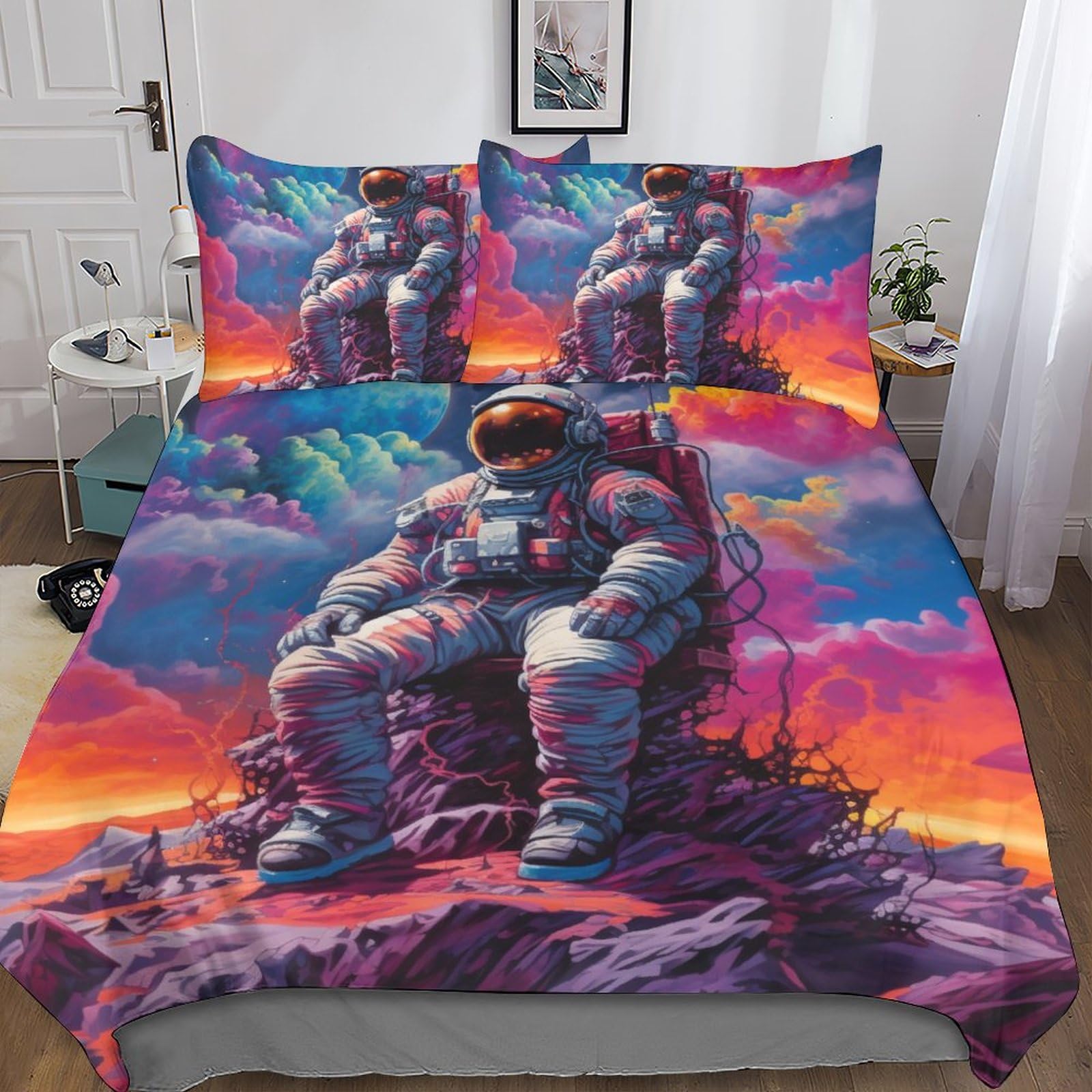 Literie parure de lit space science fiction à offrir pour une chambre d'ado fan d'espace