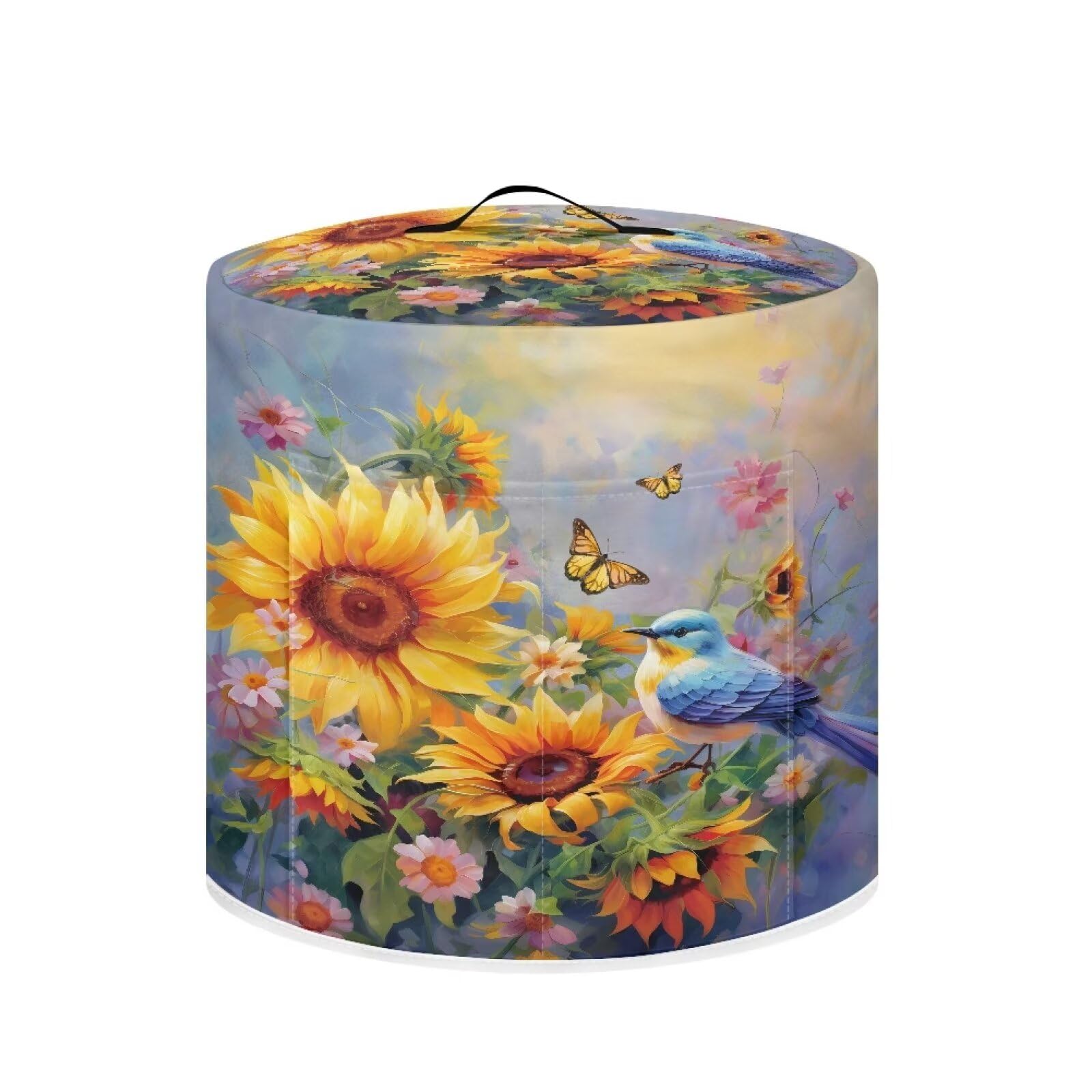 Wiryuouvt Flowers Butterflies Hummingbirds Air Fryer Cover Instant Pot 3 Qt Inner Pot Keep Rice Cooker Tidy Slow