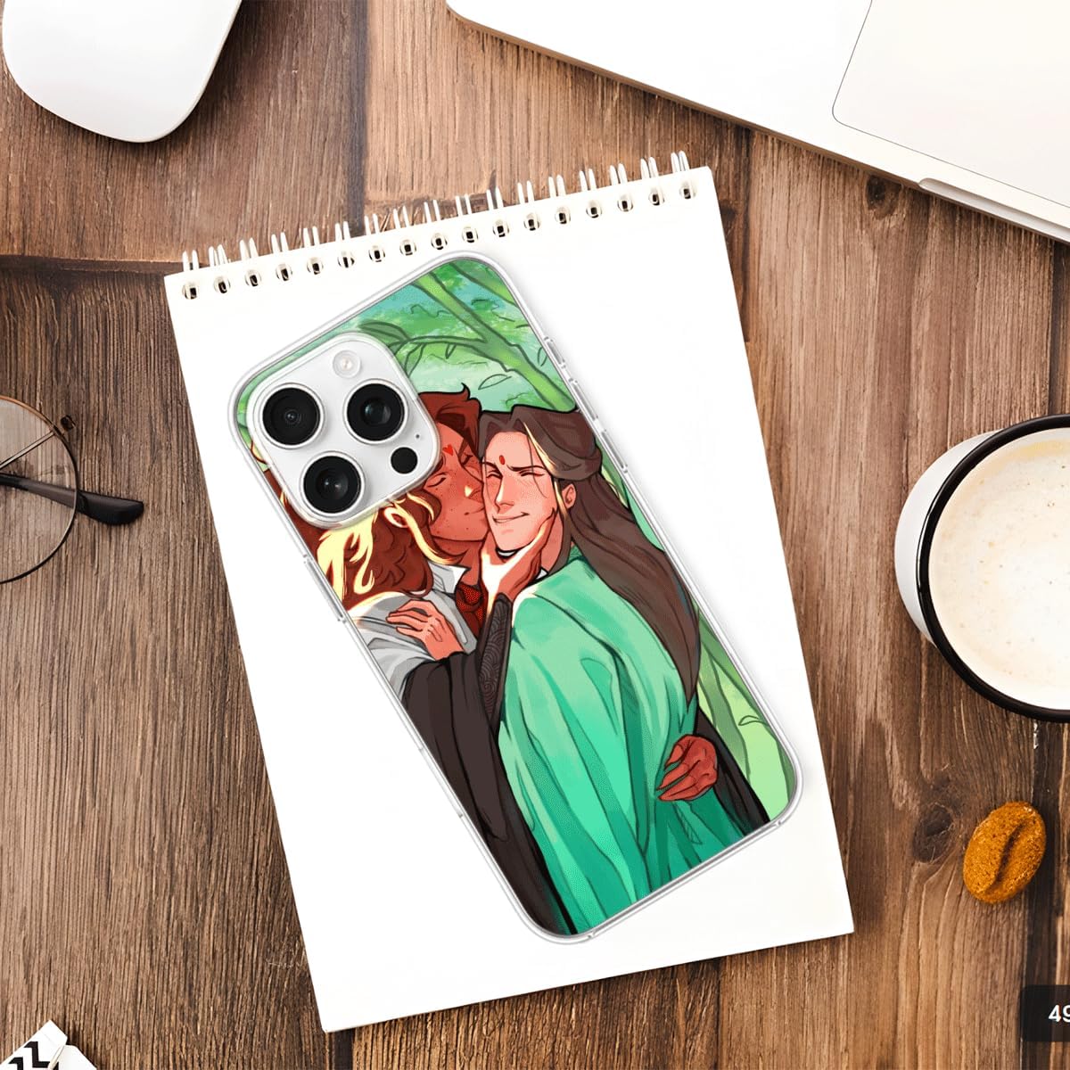 Phone Case Compatible with iPhone Bingqiu 15 Series Accessories Plus Bamboo Waterproof Pro Scratch Transparent Max Funny image 5