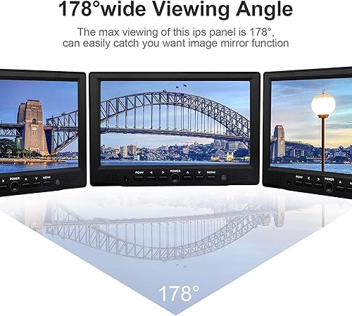 Miniatura 8 de 7 pulgadas pequeño HDMI VGA AV RCA Monitor 1080P Segunda pantalla para PCsistema de seguridadconsola de juegos IPS 1024X600 píxeles 60HZ Altavoces y