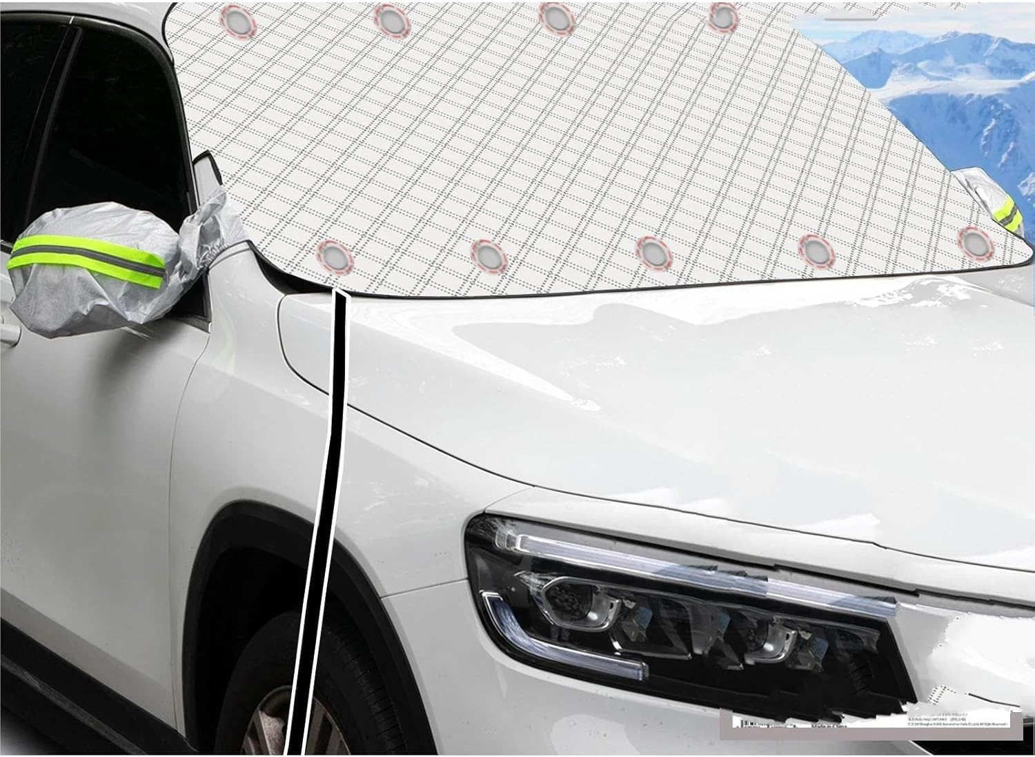 Car SUV Windshield Snow Ice Shield Sun Shade Magnetic Winter Four Seasons Cover Front Window Covers Sunshade Universal Protective Snow Cover