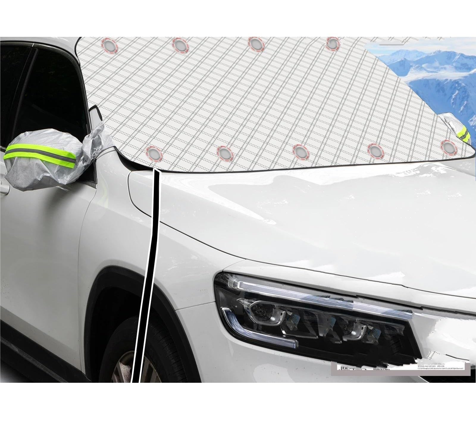 Anti-Neige Housses Pare-Brise Voiture SUV Pare-Brise Neige Glace Pare-Soleil Magnétique d'hiver Quatre Saisons Couverture Voiture, Fenêtre Avant Couverture Neige Pare-Soleil