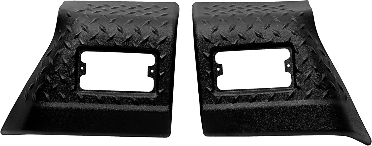ECOTRIC Front Fender Protector Bug Chip Guards Compatible with 97-06 Jeep Wrangler TJ & Unlimited Replace for 11650.20 Front Body Armor Fender Guards Diamond Textured Black