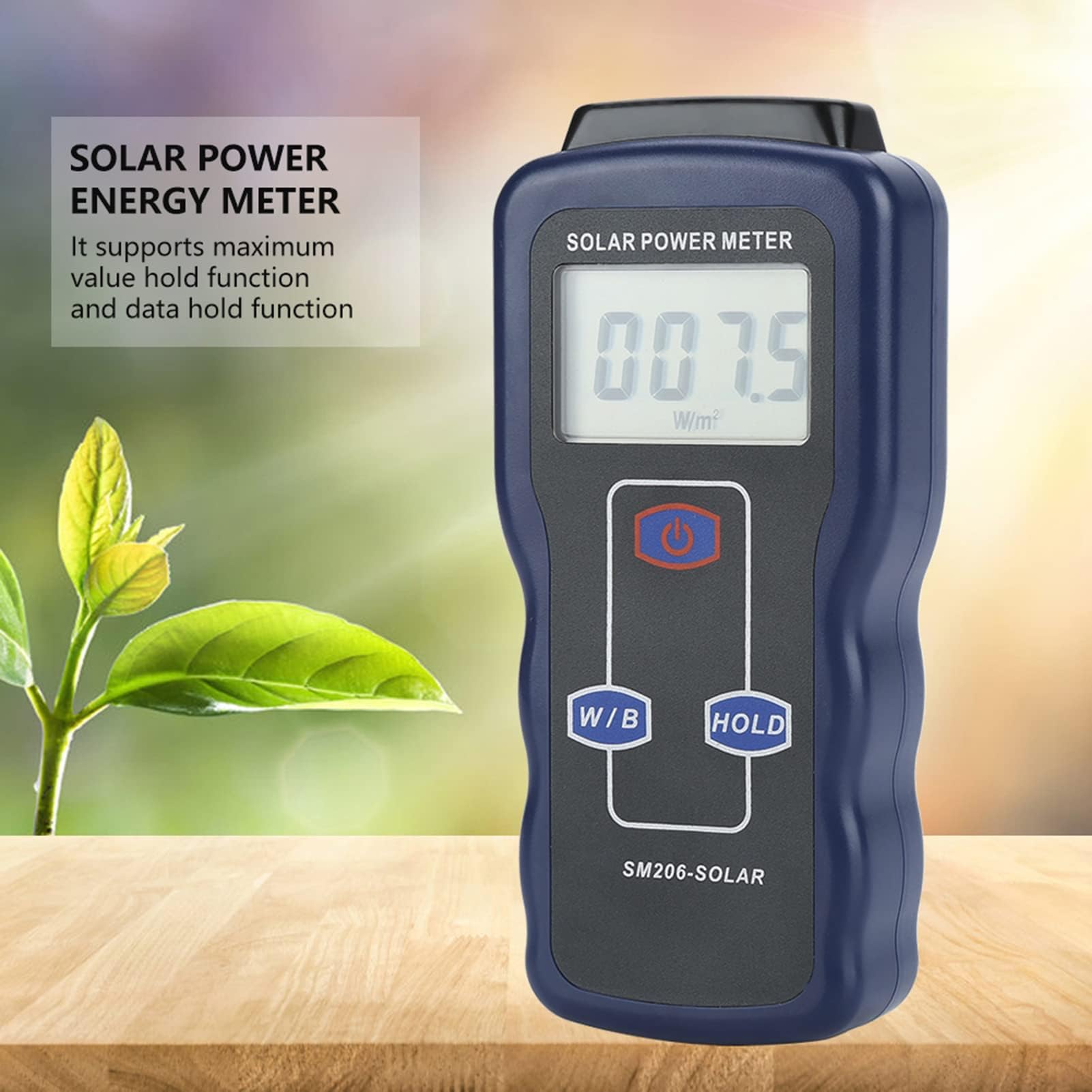 Solar Power Meter SM206 Digital Solar Power Meter Sonnenlichtmessgerät für Strahlungsmessgeräte Strahlungsmessgerät