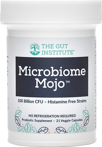 Microbiome Mojo - Probióticos 2 en 1 de alta potencia, 100 mil millones de UFC más 500 millones de probióticos viables a base de suelo por cápsula,