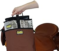Vista 3 de TrailMax Bolsas de sillín de cuerno grandes; bolsas de sillín de cuerno para caballos; bolsas de sillín para montar en senderos para sillines
