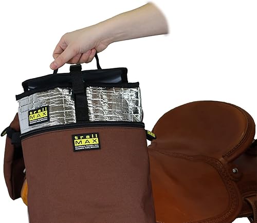 Miniatura 3 de TrailMax Bolsas de sillín de cuerno grandes bolsas de sillín de cuerno para caballos bolsas de sillín para montar en senderos para sillines