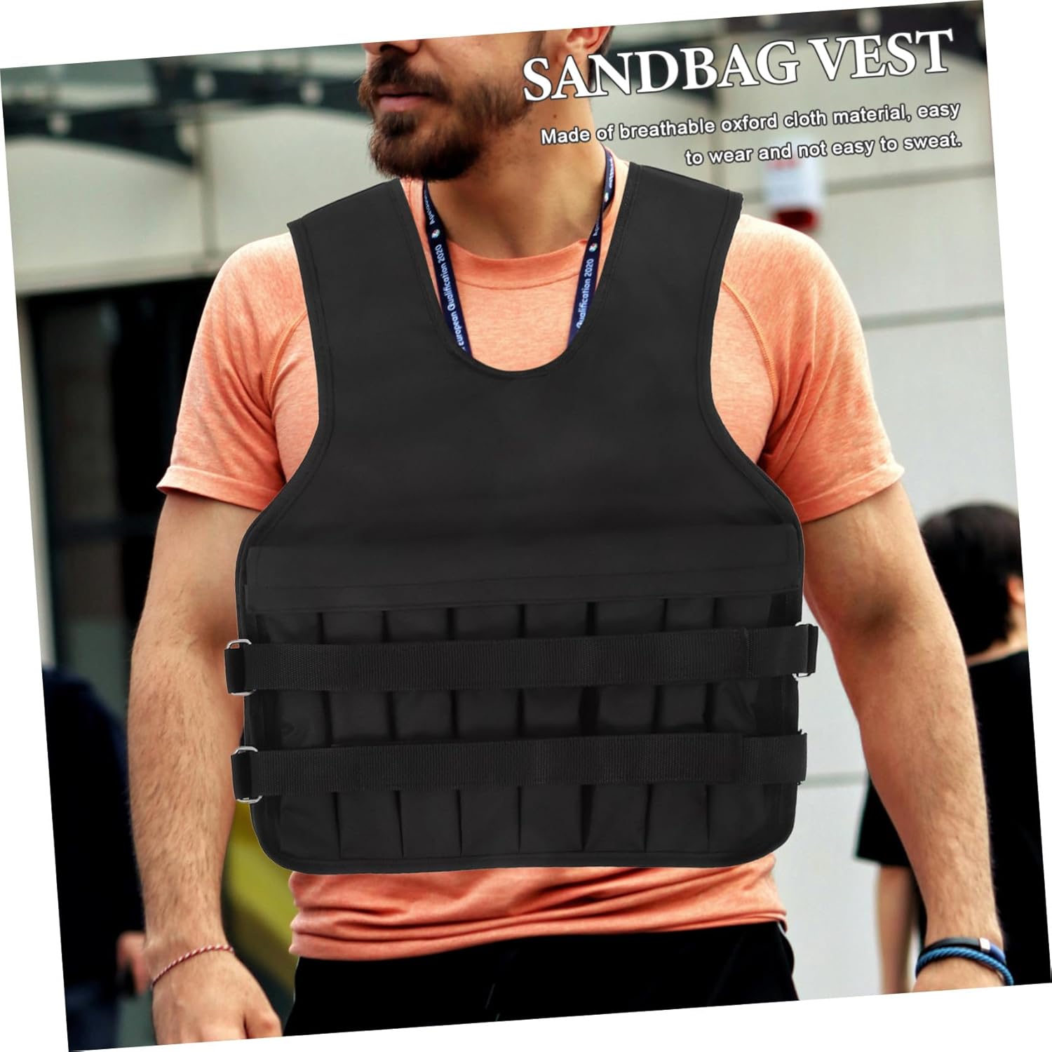 Adjustable Oxford Cloth Running Vest Weighted Fitness Vest for Men and Women Breathable with Removable Weights for Strength and Endurance