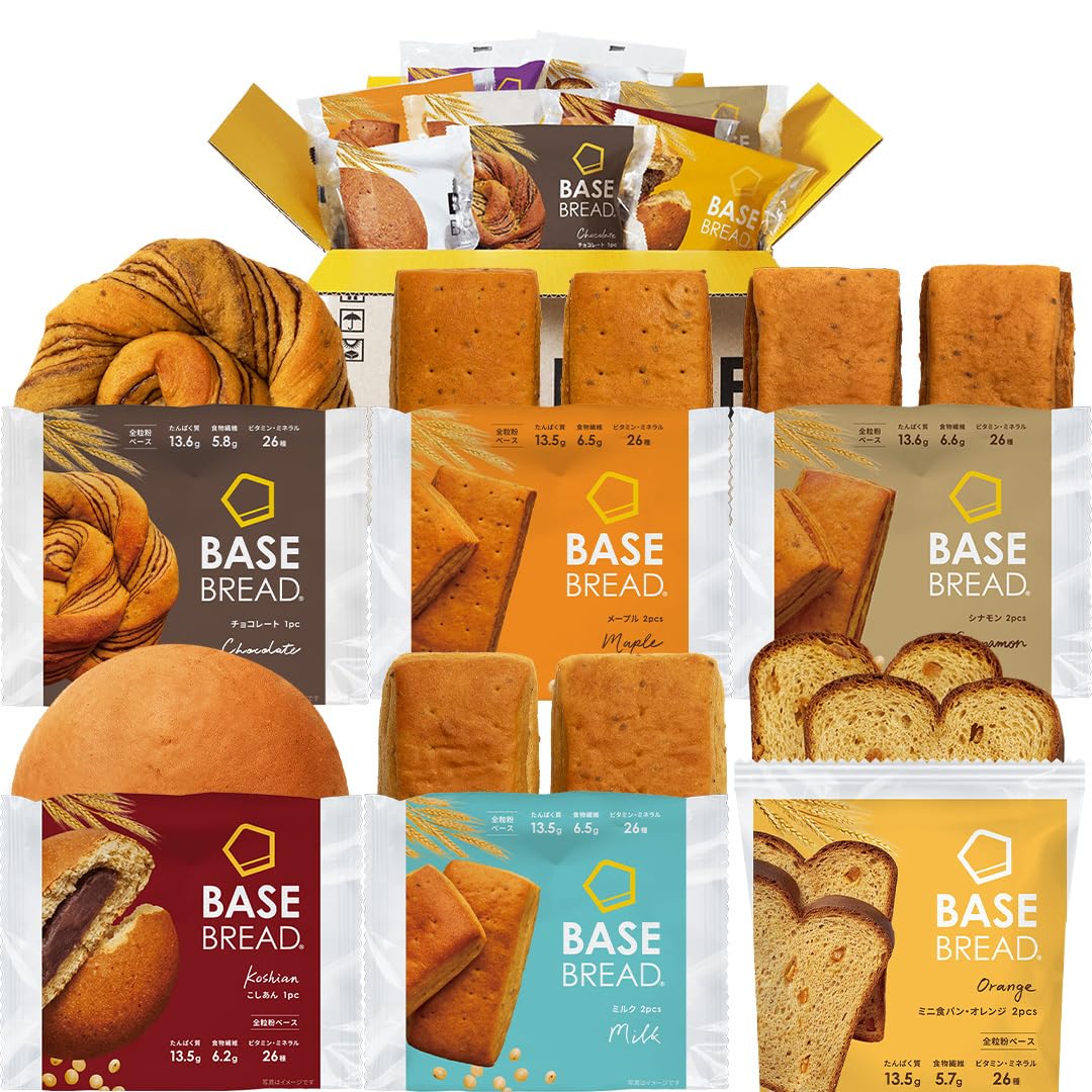 Amazon | 【腹持ち・ボリューム◎】ベースブレッド 6種 6袋 パン