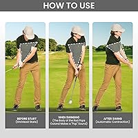 Vista 6 de FINGER TEN Golf Swing Trainer Aid Grip Trainer Training Equipment Lightweight Stretchable Practice Rod Portable Speed Ergonomic Grip for Right