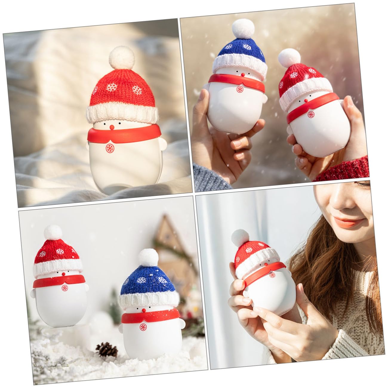 1 PZ Natale Pupazzo di Neve Mano Più Caldo USB Banca di Potere Portatile Carica Tesoro
