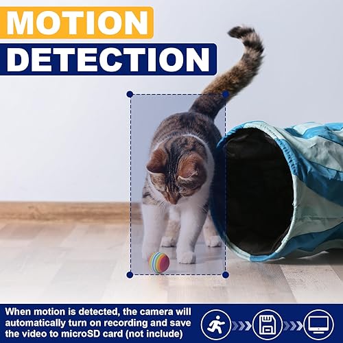 Miniatura 2 de Cámara corporal 1080P HD Mini grabadora de video con detección de movimiento Cámara de seguridad interior para niñera para el hogar, mascota, solo