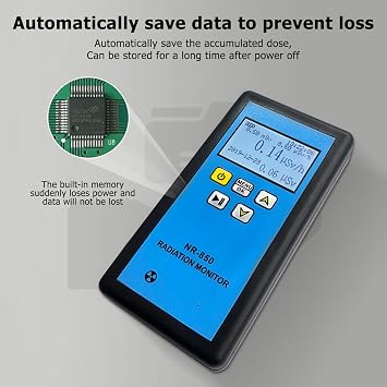 Nuclear Radiation Detector Handheld with LCD Display Radioactive Tester Geiger Counter Household NR-750/NR-850/NR-950(Blue)