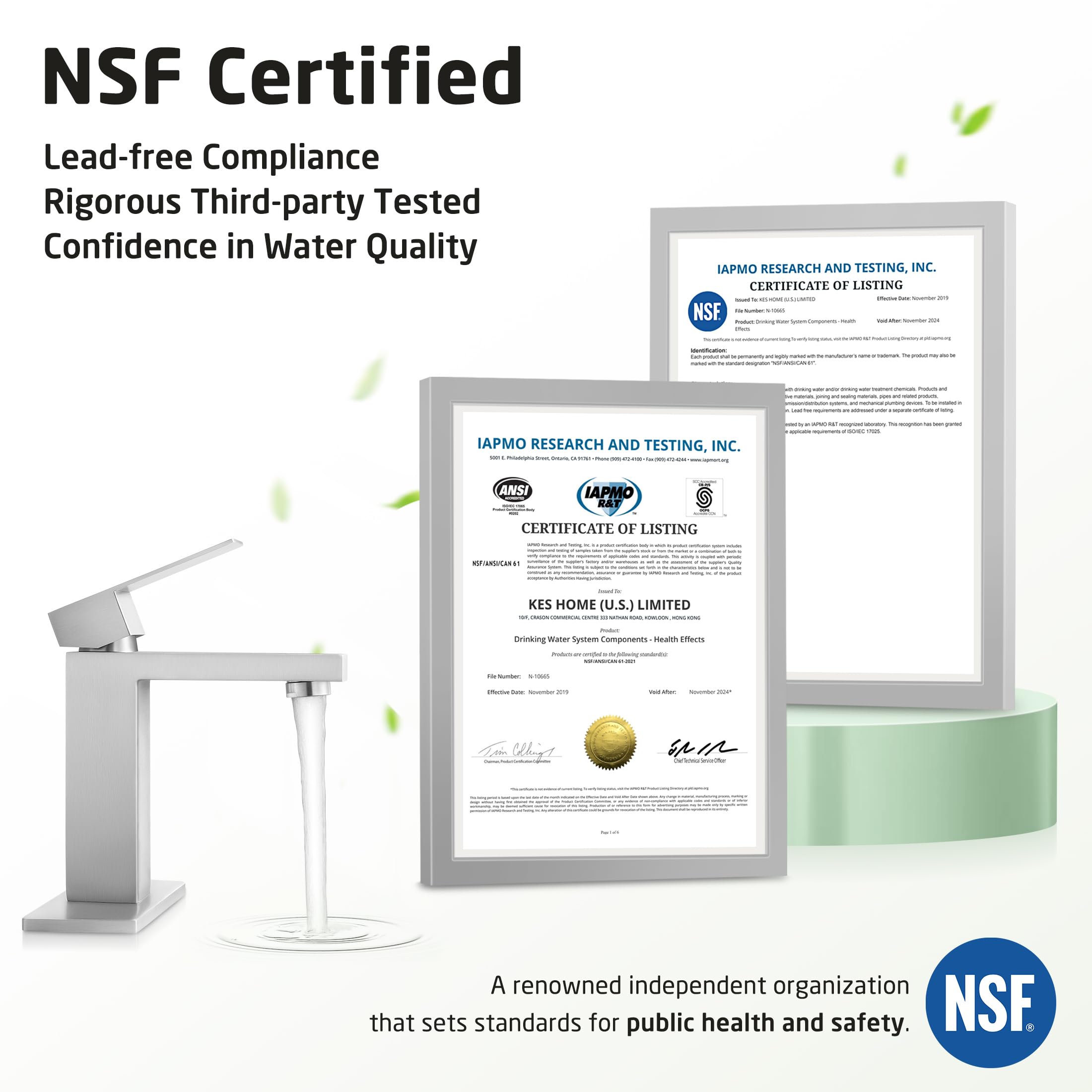 finanshe　4K1 KES Bathroom Sink Faucet Single Hole Bathroom Faucet & Sink