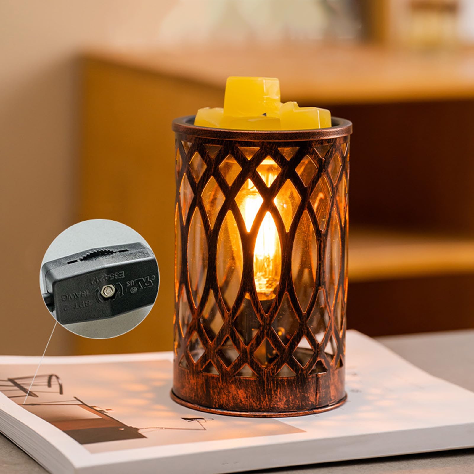 Kerzenlampe Elektrischer Brenner Mit Timer | Elektrischer Schmelzwärmer Für Zuhause Zimmer Büro Schlafzimmer Küche Badezimmer Schreibtisch Kamin Weihnachten