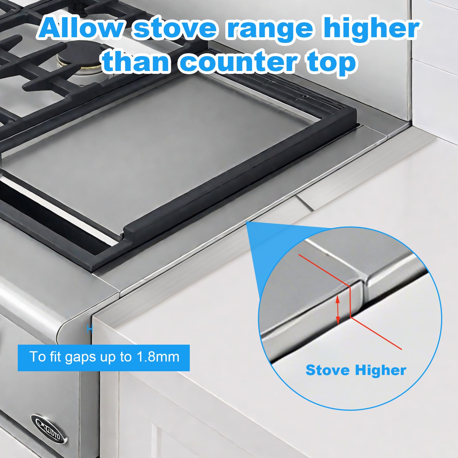 2PCS Stove Gap Covers Stainless Steel - Image 4