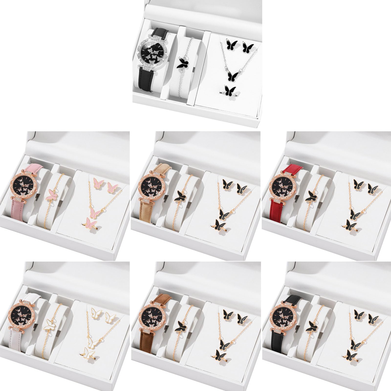 Amazon.com: KANGQL Women Watch, 6pcs/Set Luxury Watch Women 