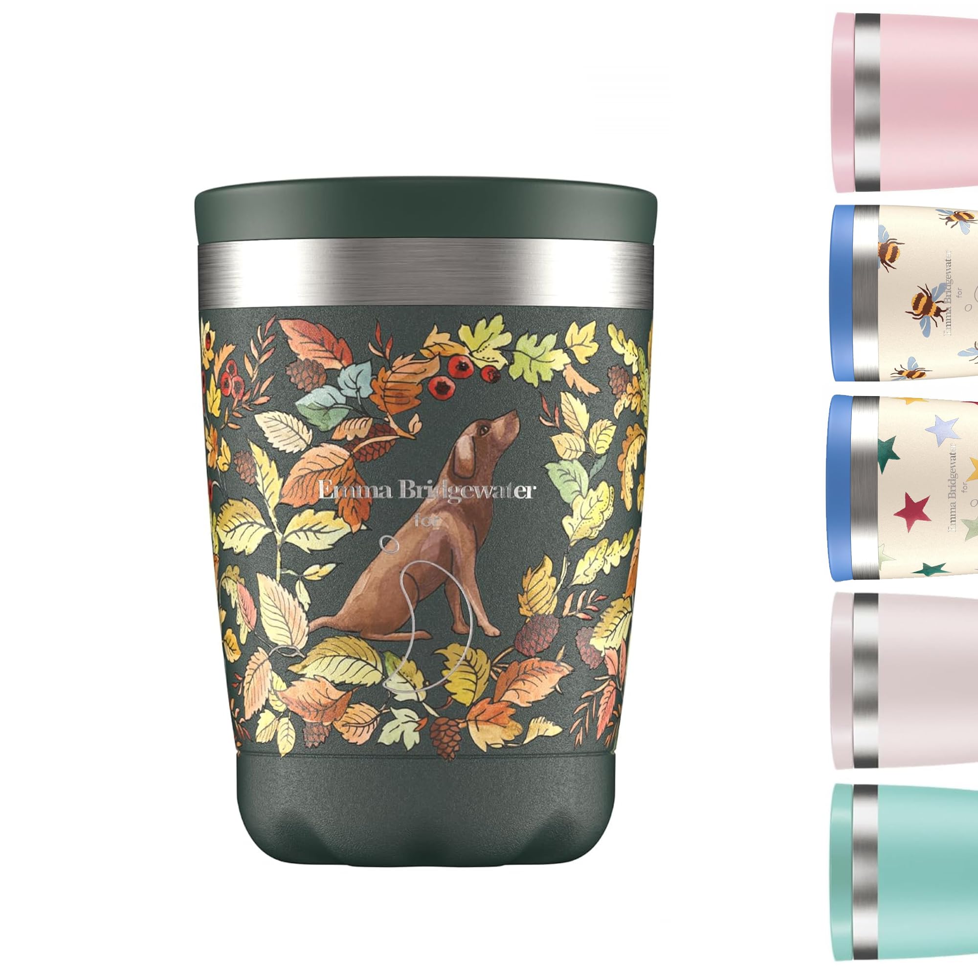 Chilly's Original Coffee Mug - Travel Insulated Mug for Cold and Hot Drinks - Reusable Tumbler with Lid - Double Wall Vacuum Insulated Stainless Steel - 340ml