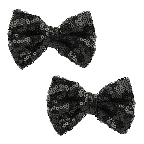 Love Fairy - Horquilla de lazo con purpurina de 3 pulgadas, pinza de pelo con lentejuelas brillantes para niñas, adolescentes y mujeres (rosa)