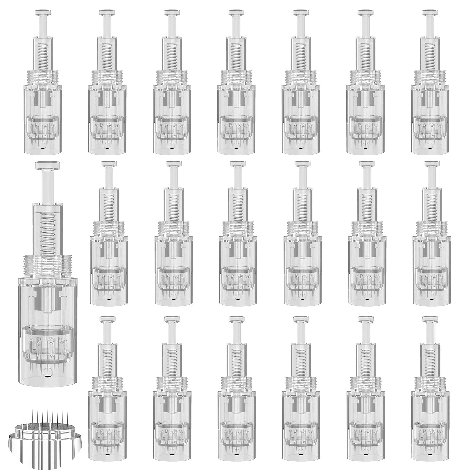 20 Pezzi Dermapen Microneedling 12 Aghi Needles Cartucce Per Aghi Derma Pen Micro Nano Needling Per Penna Con Aghi Confezionata Singolarmente Per Auto Electric Deep Microaghi Derma Pen