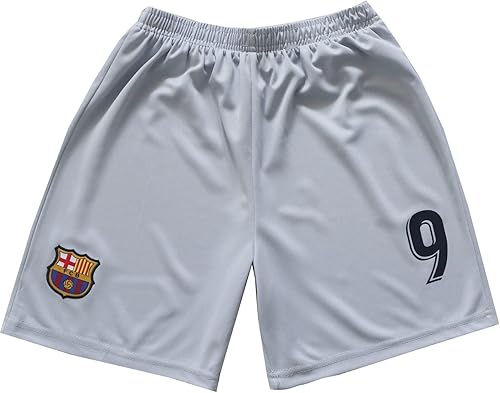 Miniatura 5 de CEKFAX Conjunto de calcetines cortos de fútbol de Barca Third #9 de Lewandowski 20222023 para niños, tallas juveniles