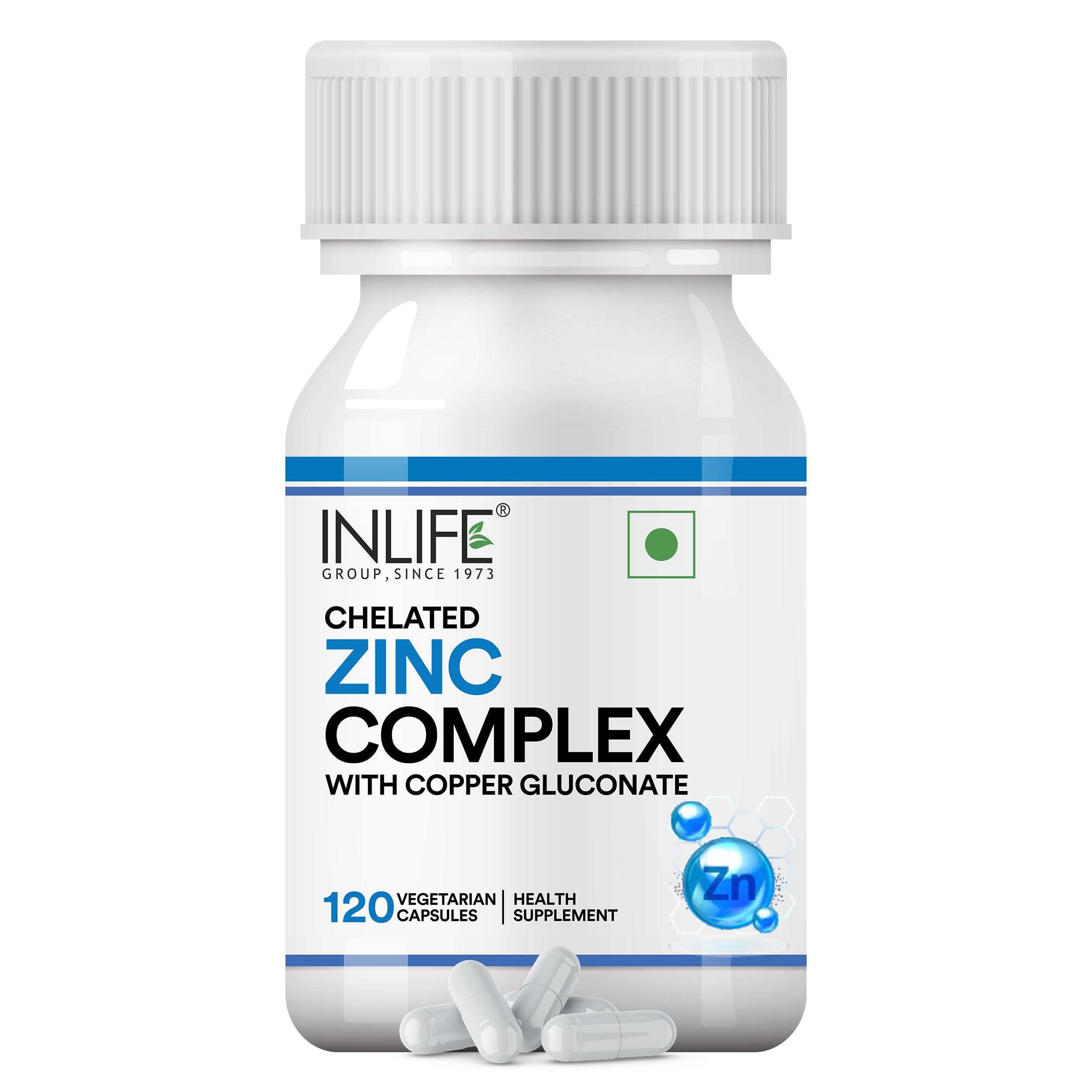 Inlife Zinc Supplements With Zinc Picolinate & Gluconate Complex,Copper Gluconate,Immune Support,Boosts Overall Wellness,Promotes Skin Health,Aids Digestion Capsule For Men & Women (Pack Of 1,120)-image-46