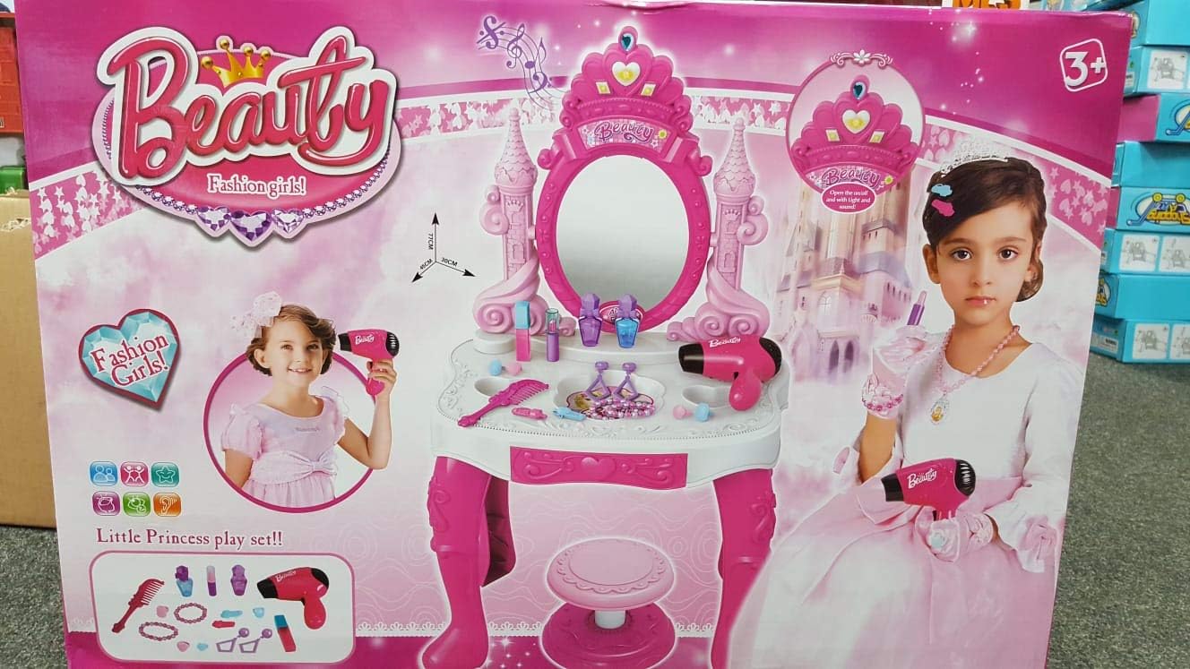 Childs Dressing Table Play Set Princess Style with Light & Sound