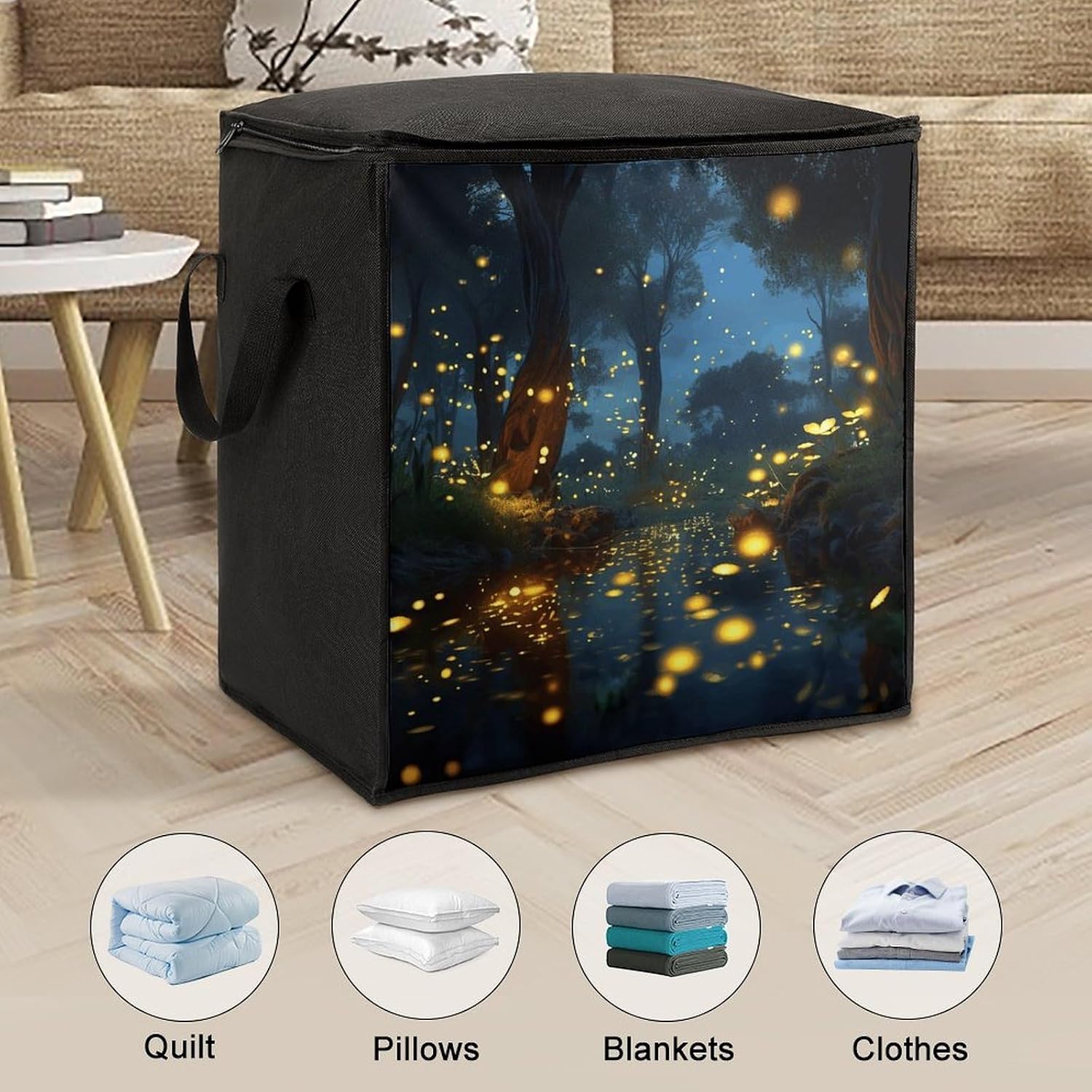 Comforter Storage Bag Large Capacity Zipper Clothes Storage Bag 70L image 3