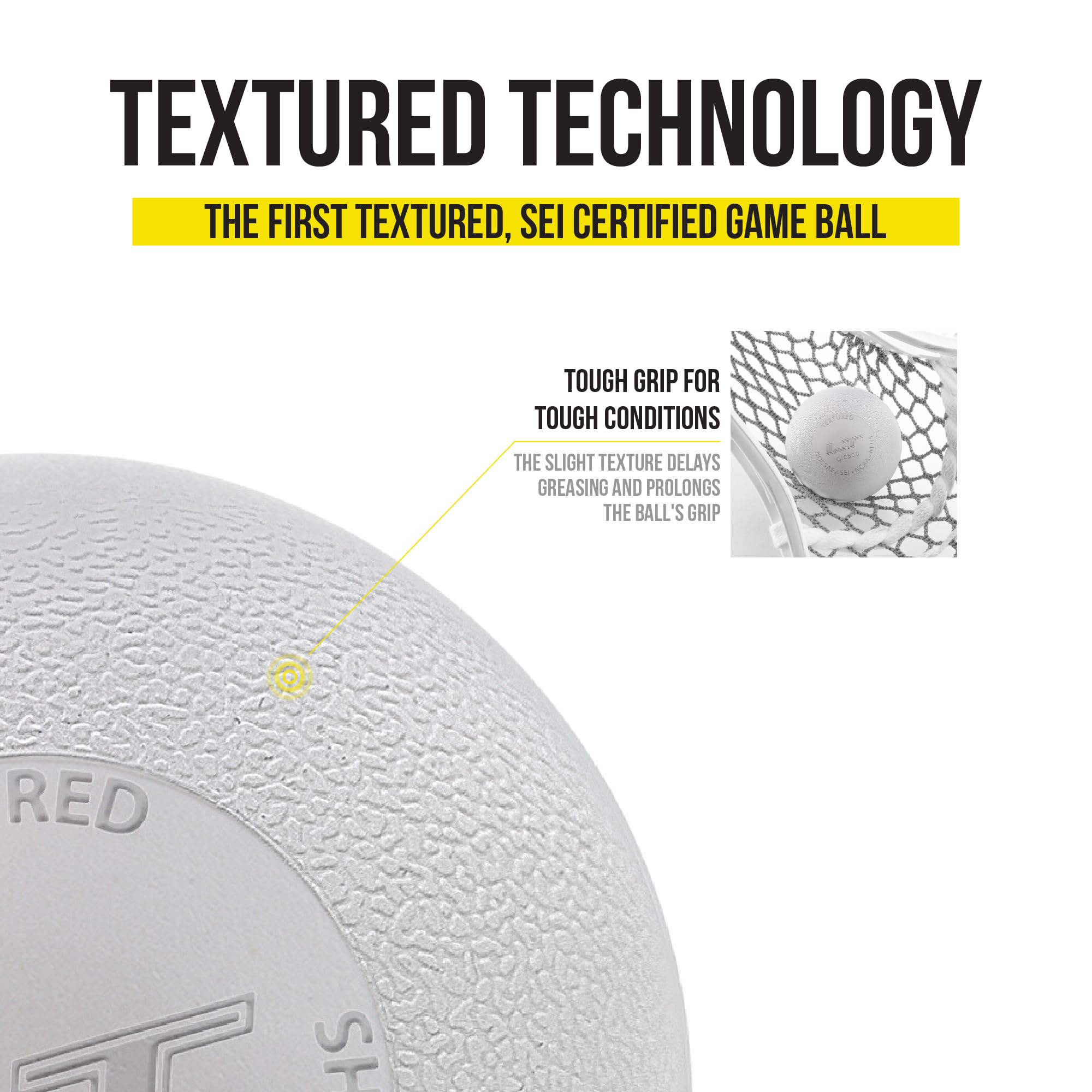 PEARL LT Textured Lacrosse Balls by Guardian Innovations, 100 Pack