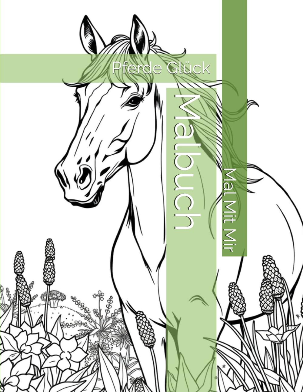 Malbuch: Pferde Glück