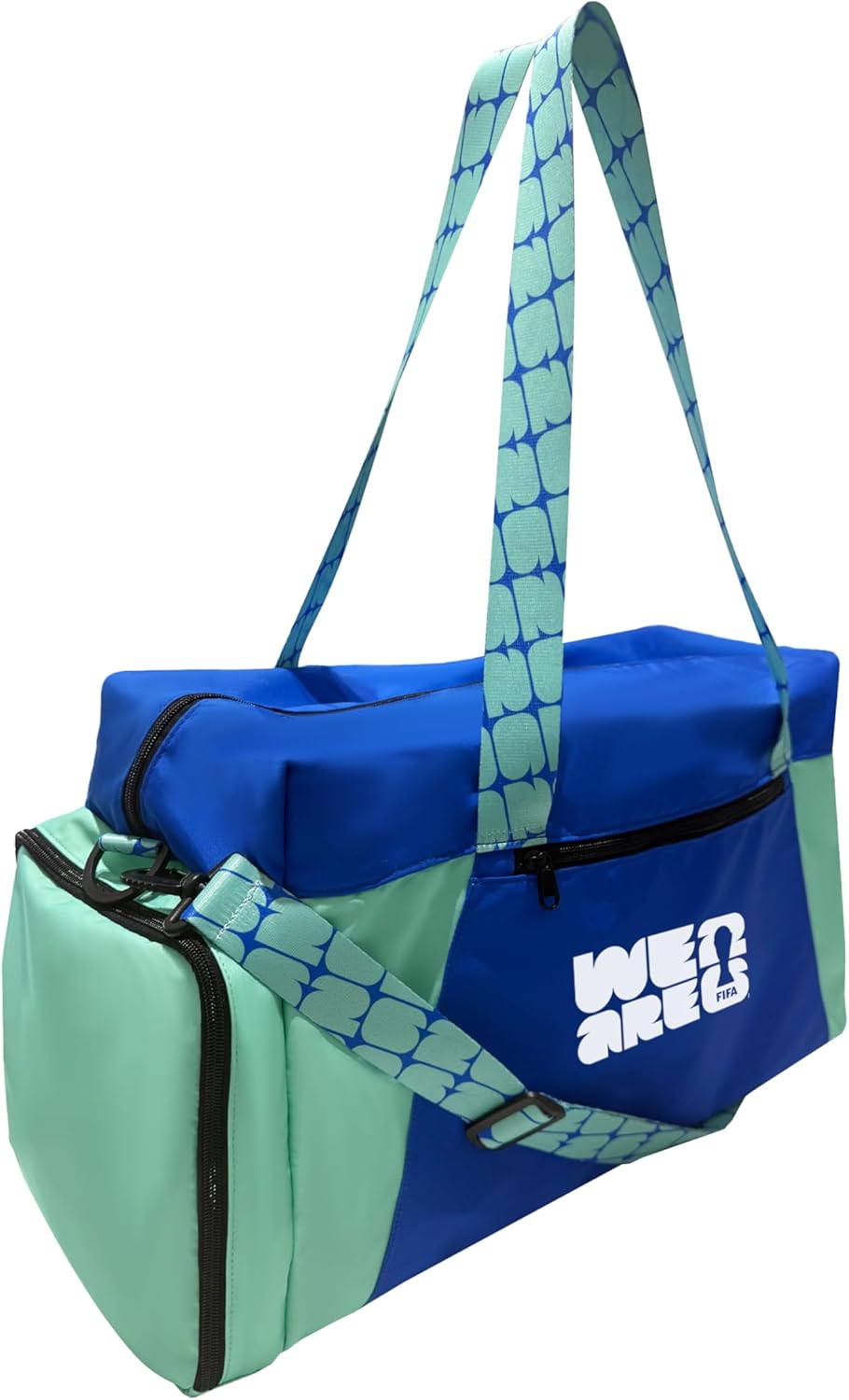 FIFA World Cup 2026 2 Tone Deluxe Duffel Bag - Large Over Night & Gym Bag With Multiple Compartments, Shoulder Straps For Easy Carry - Great Gift For Soccer Fans