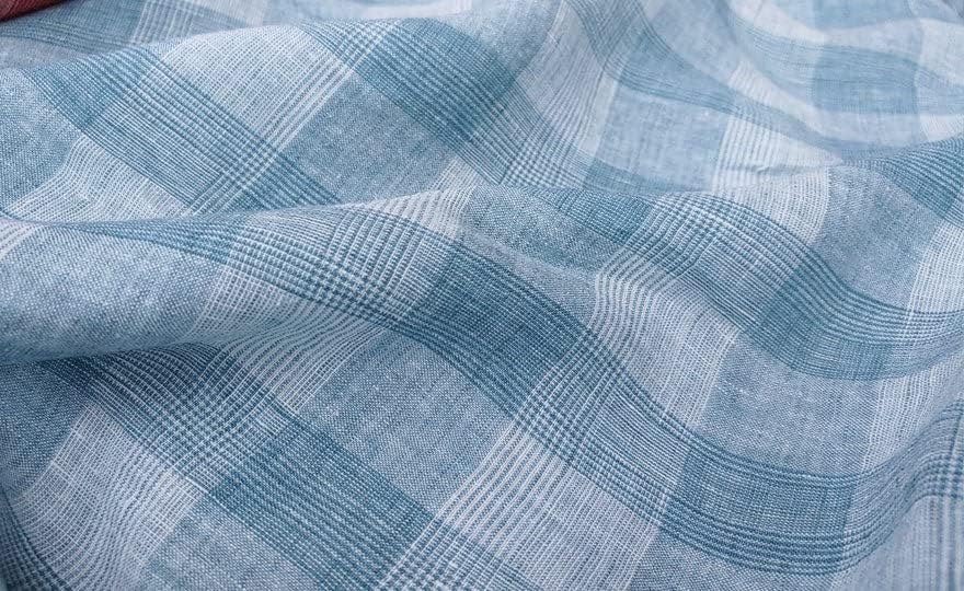 Black Tartan Glen Plaid Pattern 100% Linen Fabric | Soft Touch & Lightweight Material - Ideal for Apparel, Crafts, and Home Decor
