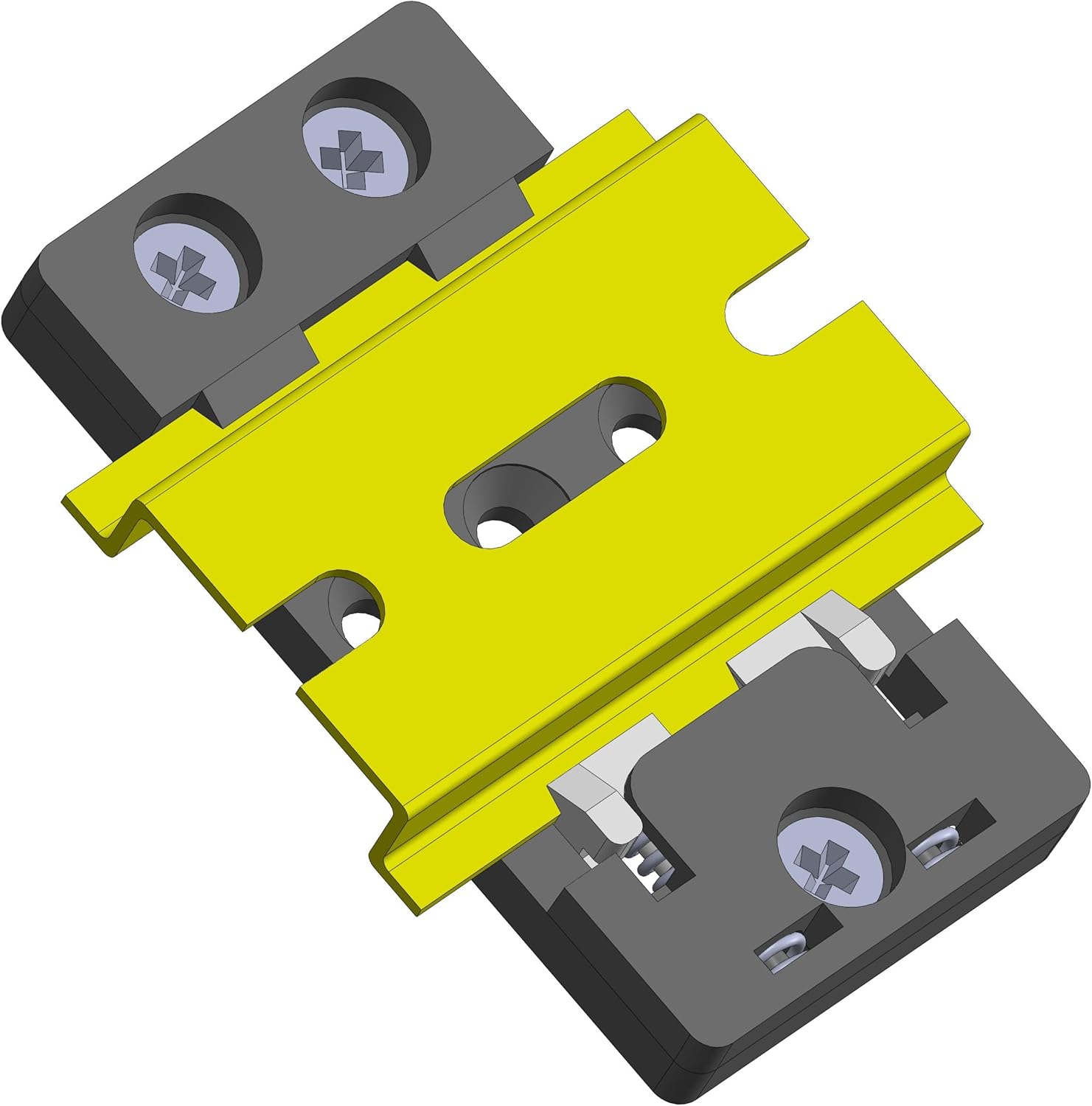 GAURANG 10Pcs DIN Rail Mounting Brackets 35mm Width, Universal Mounting Supports Nylon Industrial Electrical Clamps for Circuit Breakers Switches Solid State Relays, Black DRB35-1-10 Fixed Holes