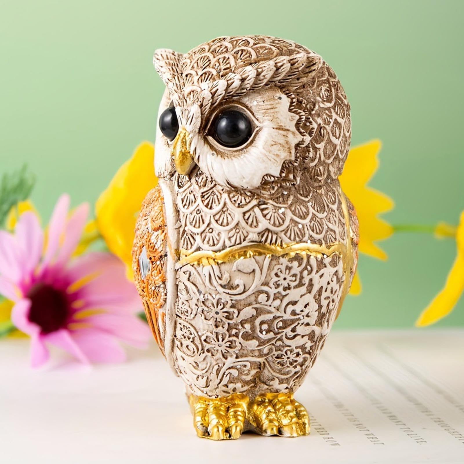 Amazon.co.jp: フクロウ置物 家庭用フクロウ装飾品 リビング 寝室