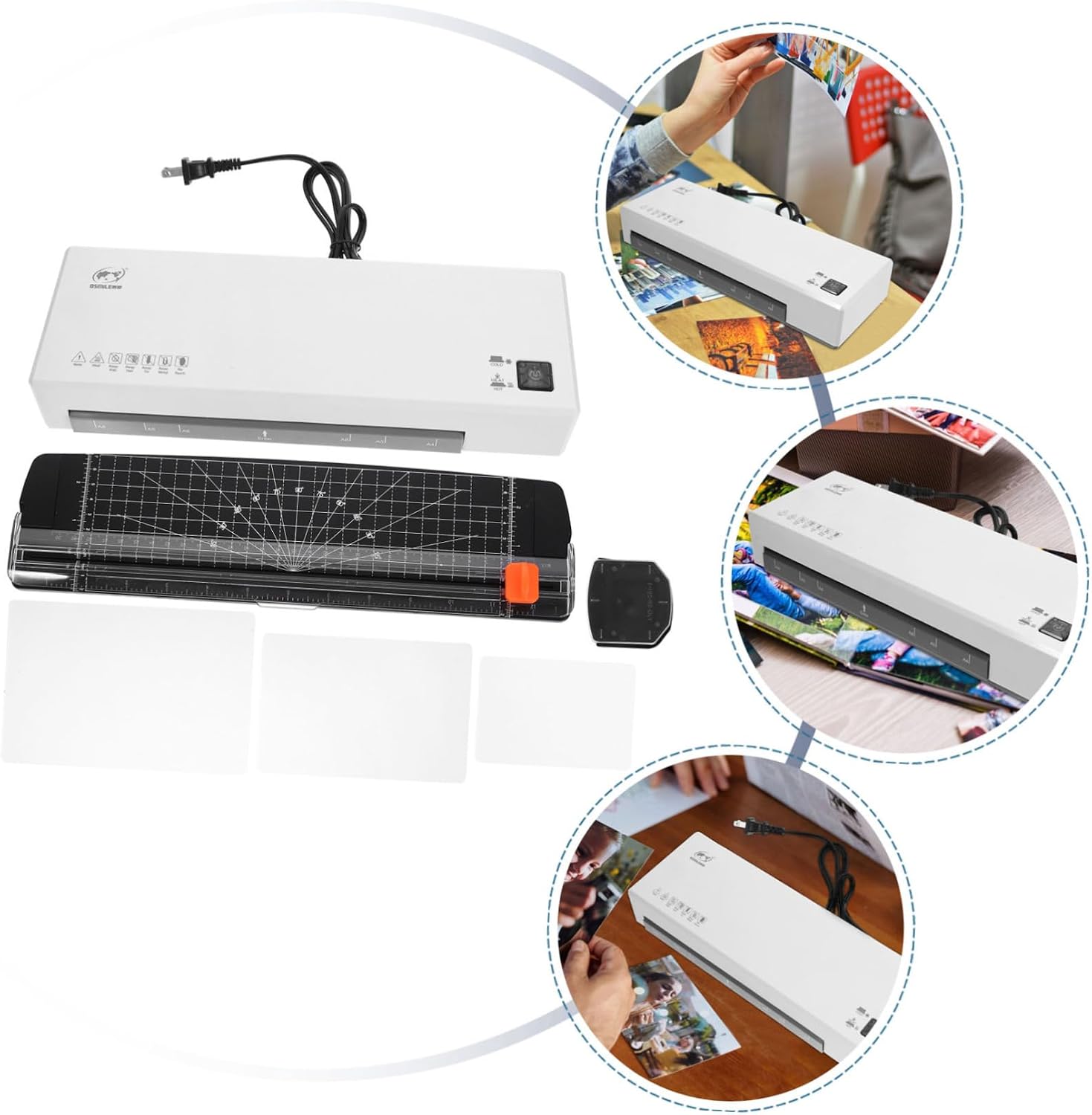 Hemobllo SL266 Laminating Machine Portable Photo Laminator for Home Office Thermal Laminator Fast Warm-Up 10 Mil Thickness for Document Protection and File Preservation