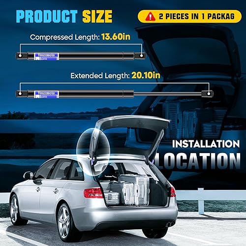 Miniatura 2 de Trasero puerta elevadora de portón trasero Soportes puntales de resortes de gas amortiguadores 4573 para Chevrolet Trailblazer (excluyendo XL EXT