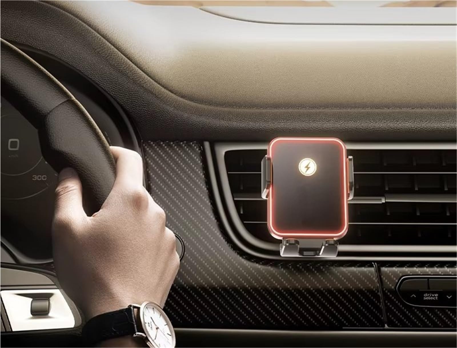 para iPhone 12 13 14 15 Soporte Magnético Teléfono 15W Cargador Rápido Inalámbrico Soporte Ventilación Aire Inducción Infrarroja Soporte Móvil Coche