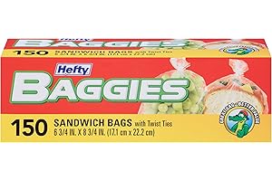 Hefty Sandwich Baggies: Food Storage with Twist Ties