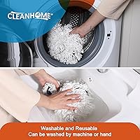 Vista 7 de Trapeador de polvo comercial de 24 pulgadas para limpieza de suelos, trapeador de piso resistente con mango largo extensible de 59 pulgadas