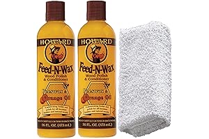 Howard Feed-N-Wax Wood Polish 16oz with Daley Mint Cloth