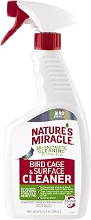 Nature's Miracle Bird Cage Cleaner - Unscented Bio-Enzymatic Odor Destroyer for Cages, Surfaces & Accessories | Safe for Birds