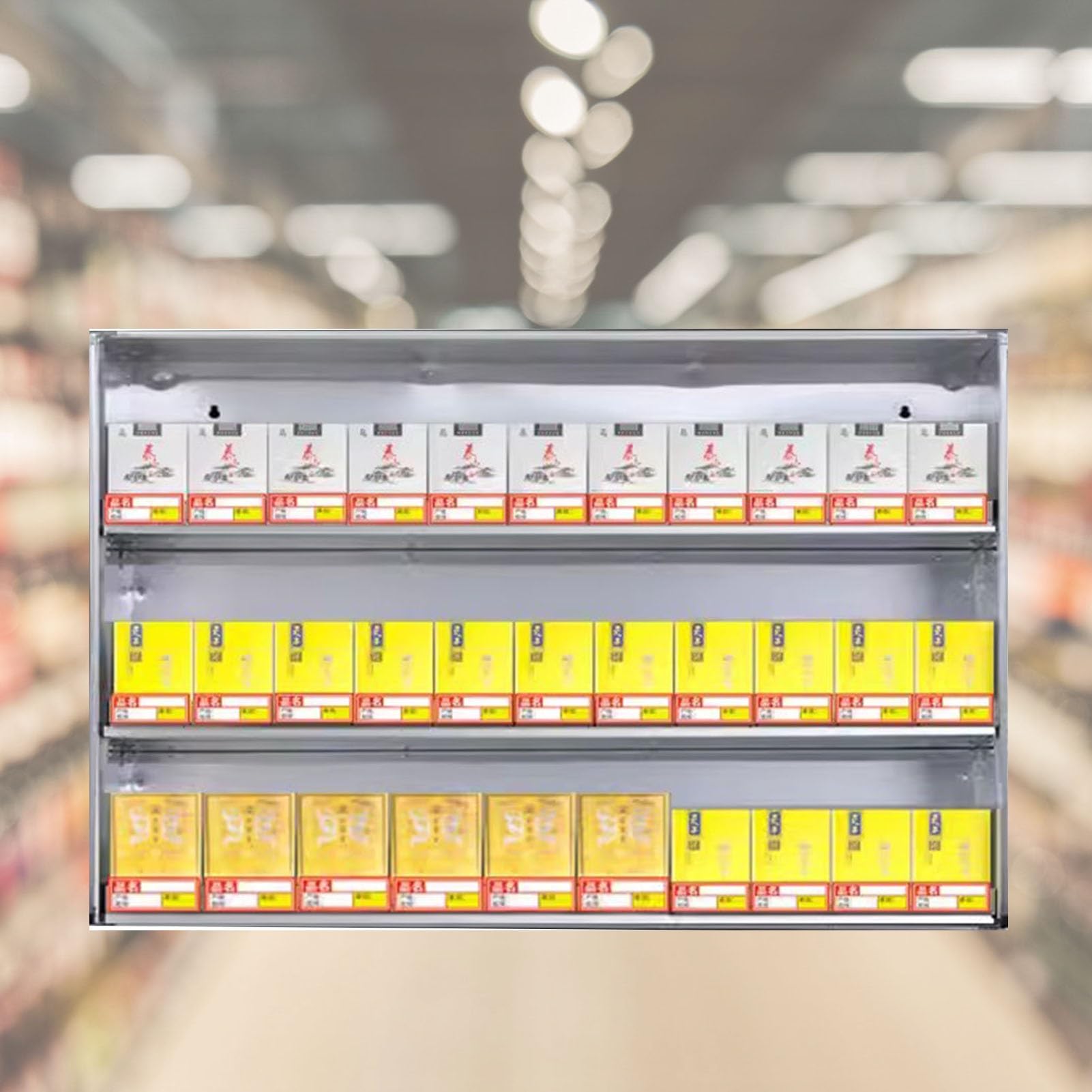Présentoir à tabac en aluminium à 7 niveaux pour comptoir de magasin