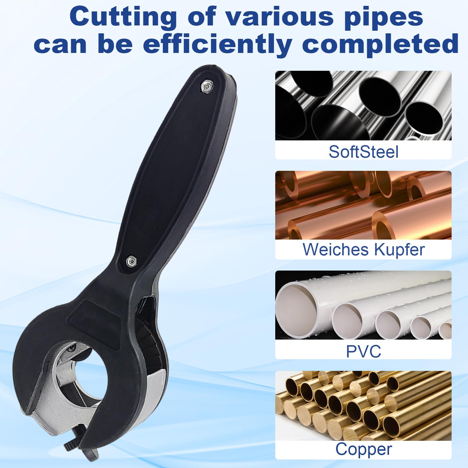 Coupe tube à Cliquet pour Couper 8-29 mm, Coupe tube Multicouche avec Mécanisme à Cliquet pour Tubes en Acier Inoxydable et Cuivre