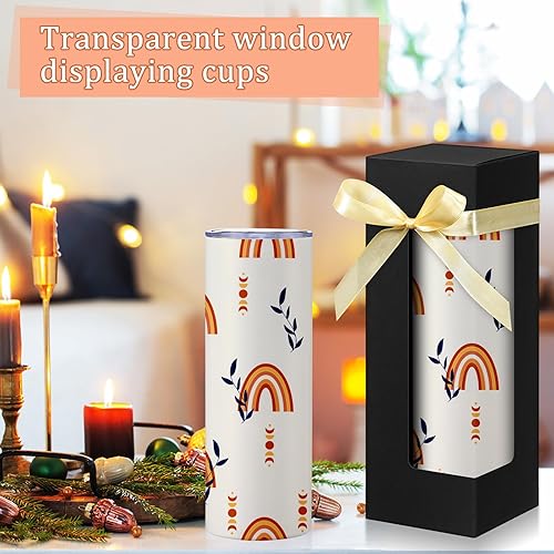 Miniatura 4 de PerKoop 36 cajas de regalo con cinta para vasos de sublimación, cajas de exposición transparentes de 12 onzas, 20 onzas, 30 onzas, prensa de calor